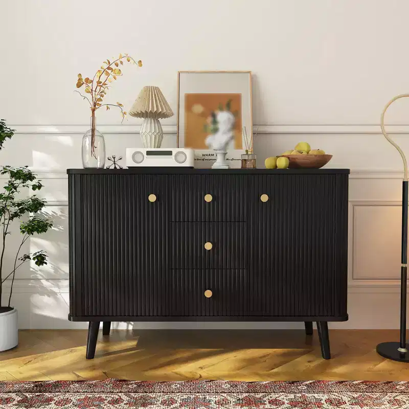 47-Inch Sideboard Buffet Cabinet with 3 Drawers and 2 Doors