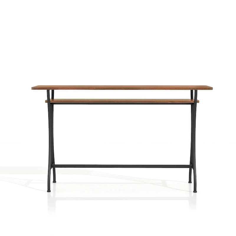 DH BASIC Industrial 60-inch Metal 1-Shelf Counter Height Table by Denhour