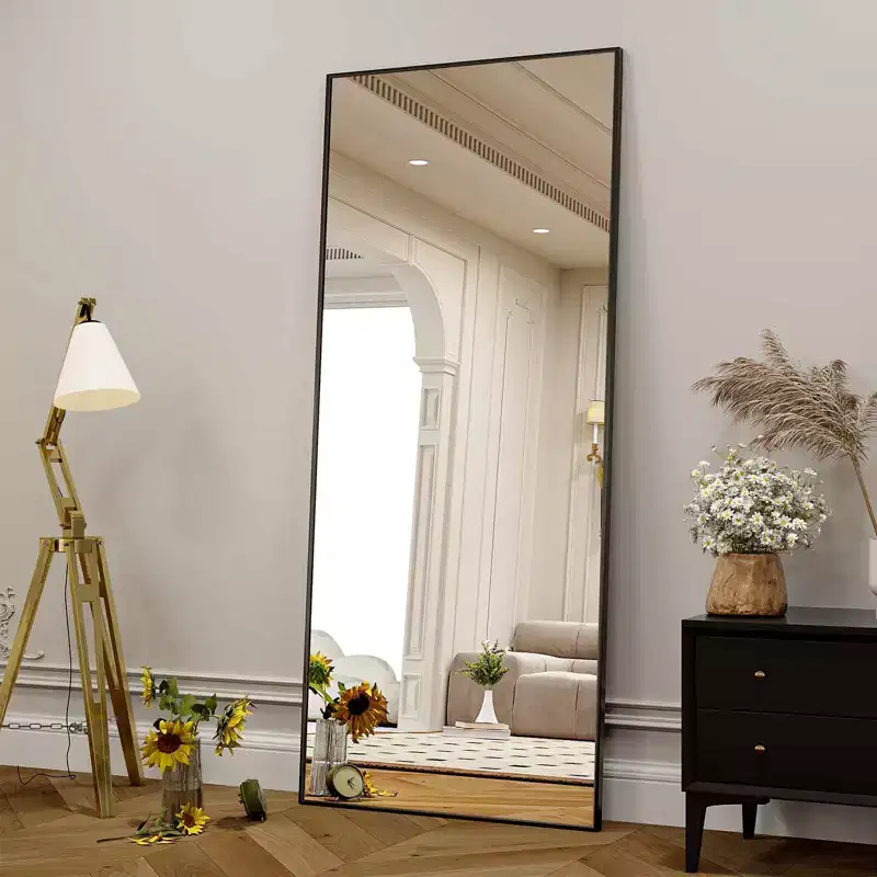 71x26 Oversized Full Length Floor Mirror, Black