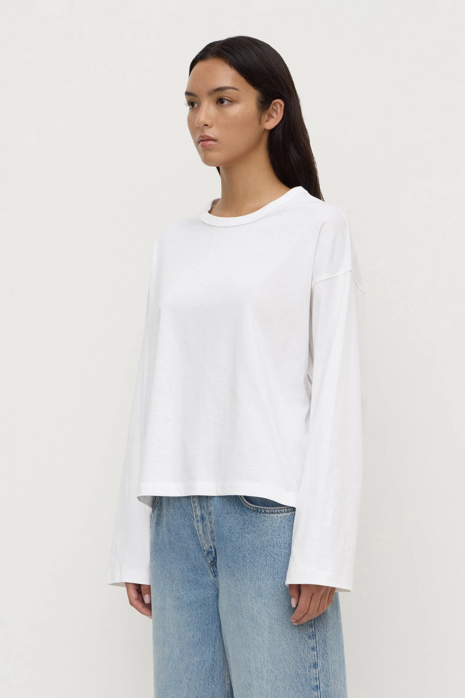 White Wide Sleeve Cotton Tee