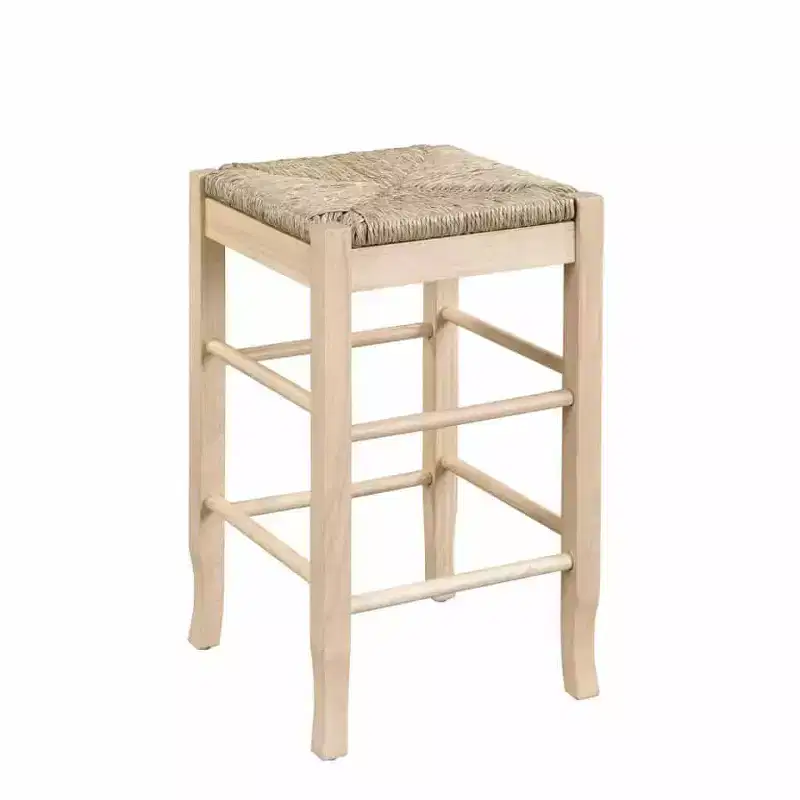 Boraam Square Rush Backless Counter Height Barstool Blonde Oak Finish