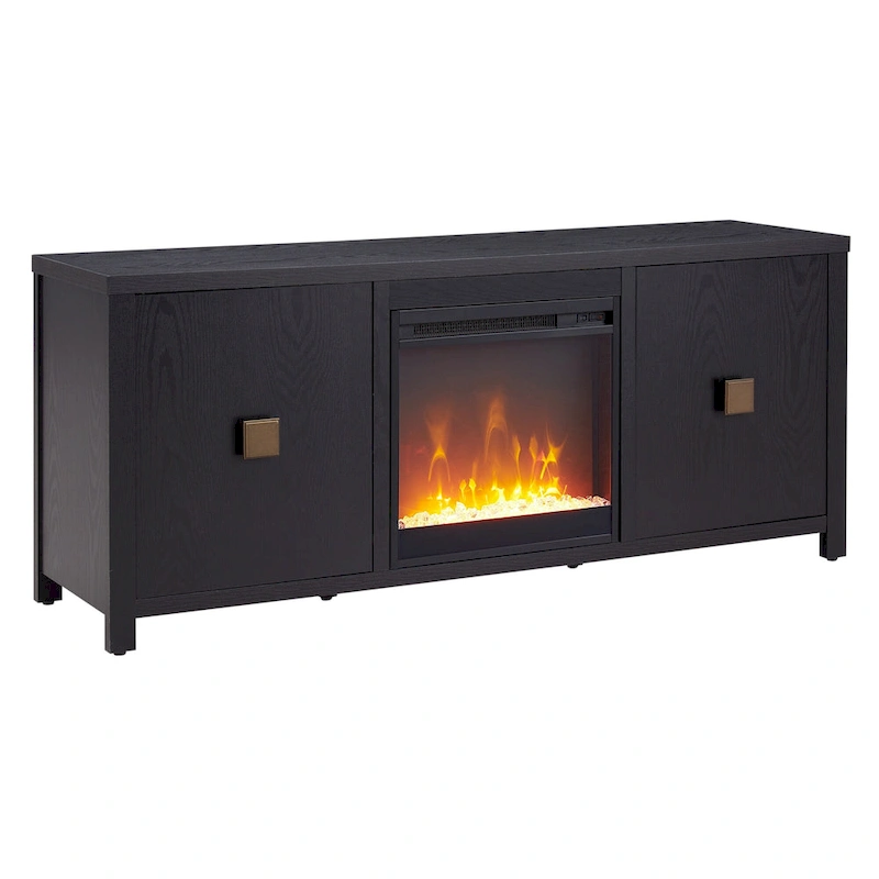 Juniper 58 TV Stand with Crystal Fireplace Insert