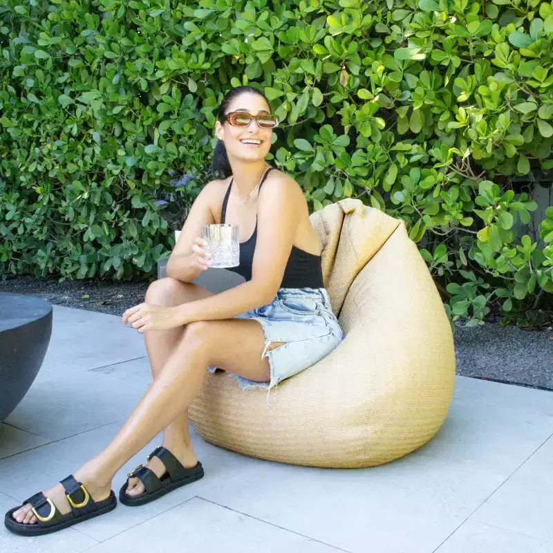 Big Joe Teardrop Weatherproof Outdoor Bean Bag Chair, Durable Weather Resistant Fabric, All Ages