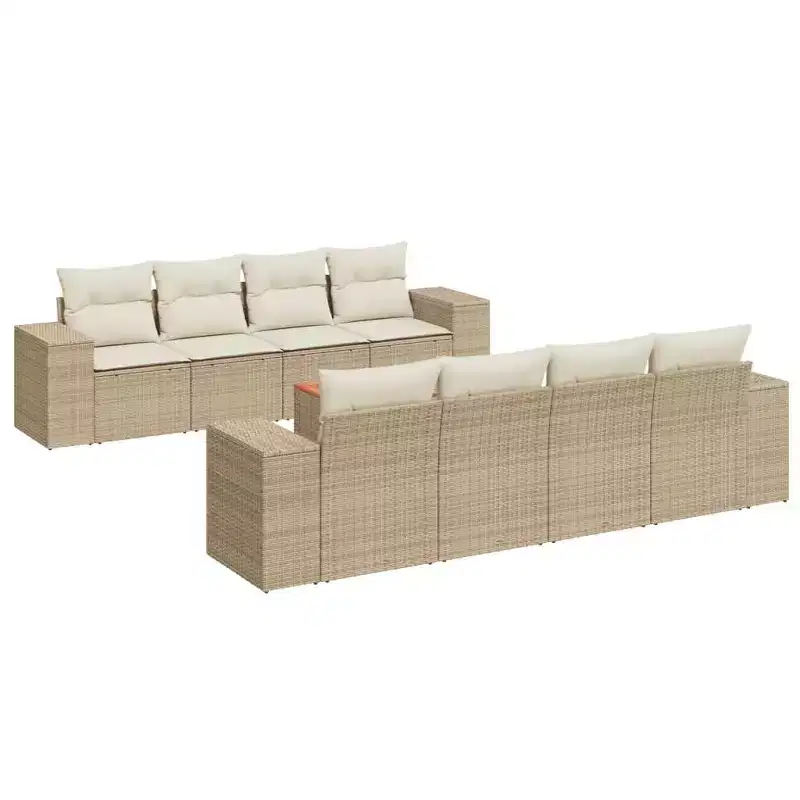 vidaXL Garden Sofa Set Beige and Cream