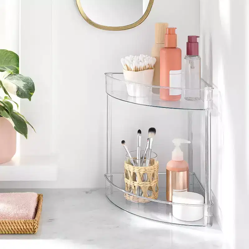 2 Tier Corner Shelf Clear - Brightroom™