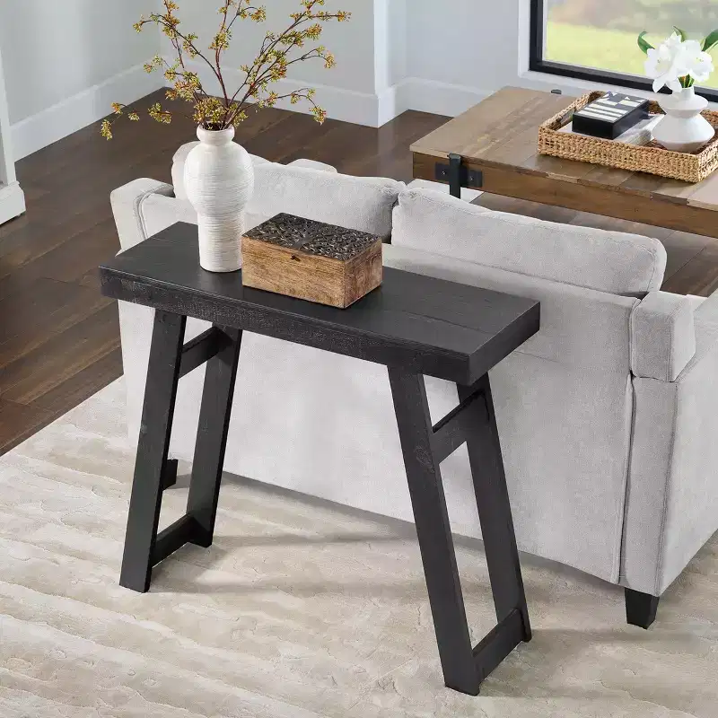 36-Inch Solid Wood Console Table - Modern Farmhouse Small Entryway Table