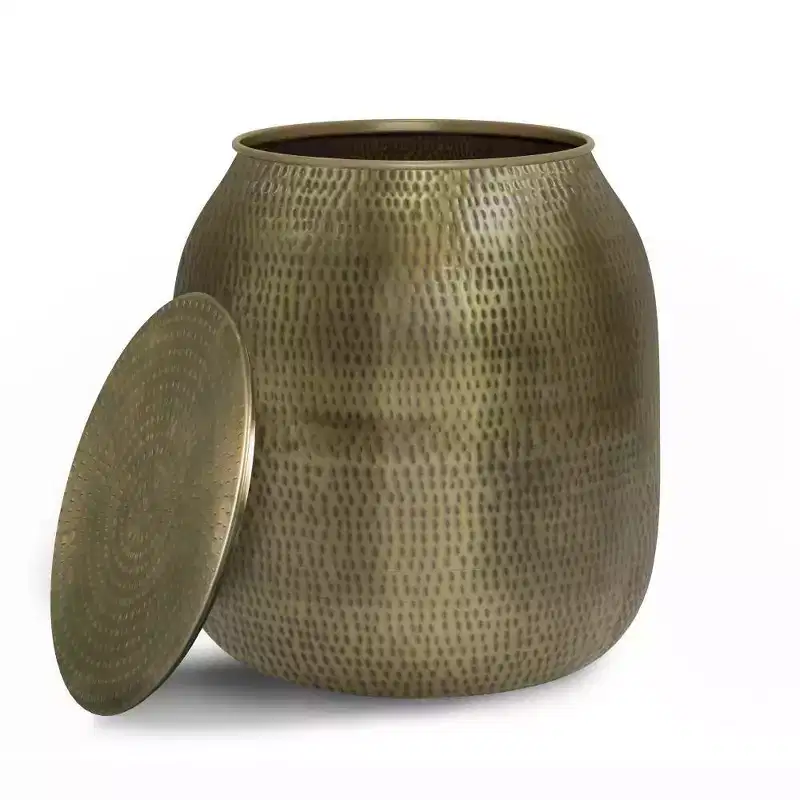 Metal Storage Accent Table
