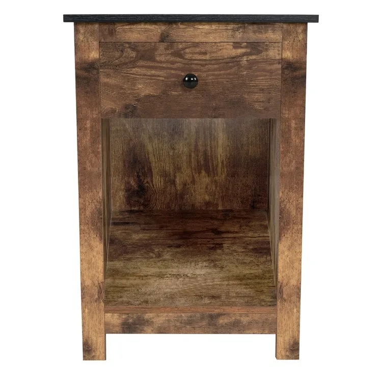 End Table with Drawer and Lower Shelf