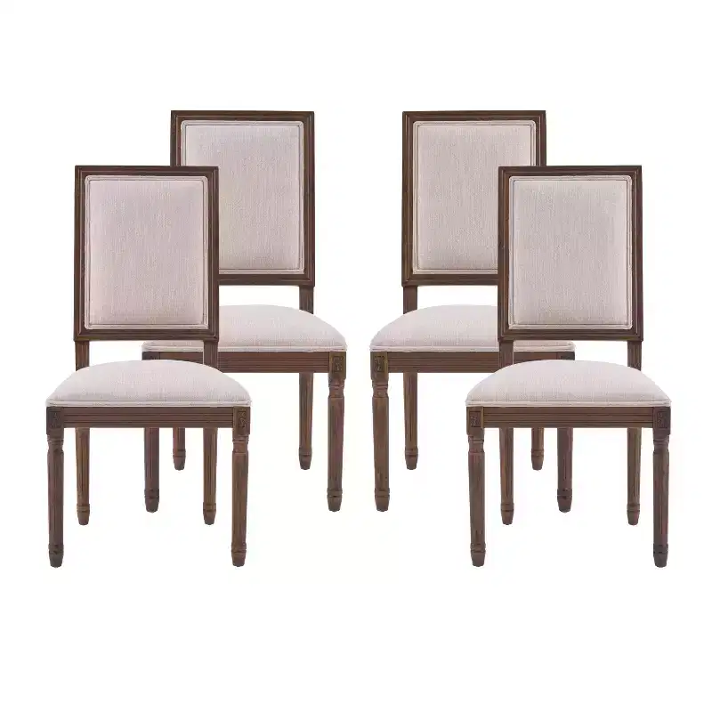 Christopher Knight Home Carina French Country Rubberwood Upholstered Dining Chair (Set of 4)