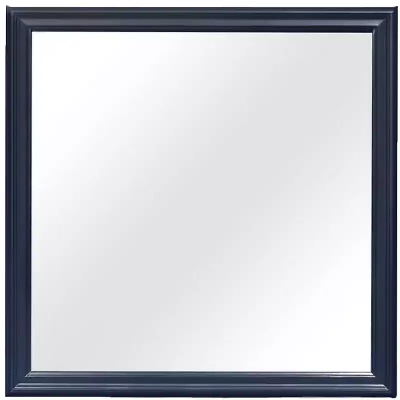 HomeRoots 38 Blue Square Wood Framed Accent Mirror