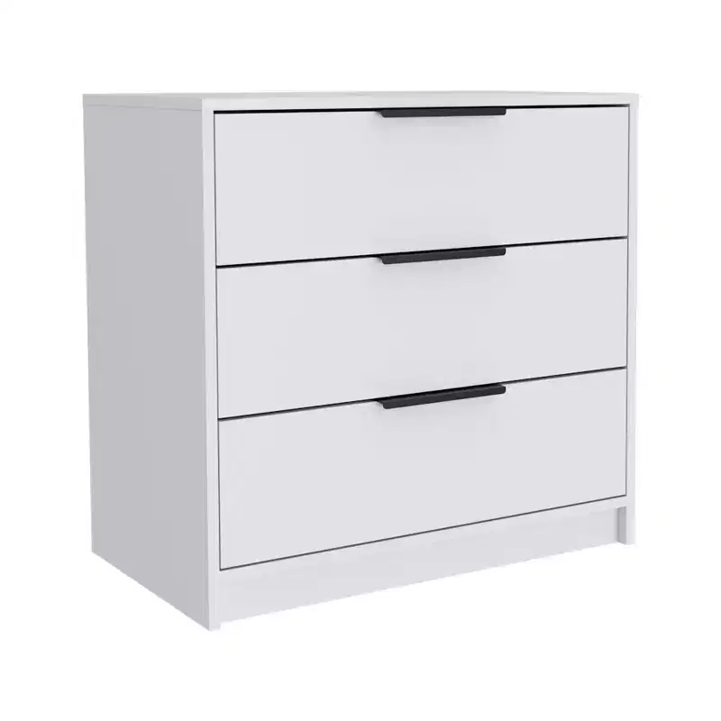 28 White Three Drawer Dresser