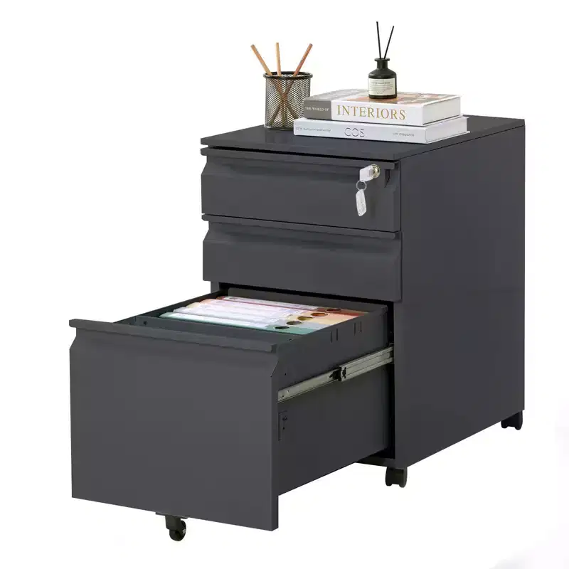 3-Drawer Mobile File Cabinet, Under-Desk Organizer for Home & Office, Fits Letter/Legal/A4
