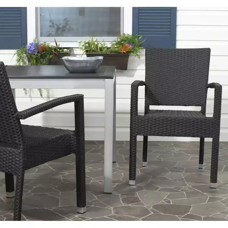 Kelda Stackable Arm Chair Indoor/Outdoor (Set of 2) - PAT4004 - Safavieh