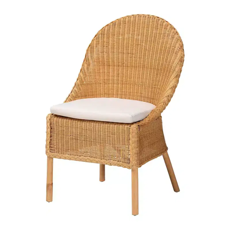 bali & pari Camelia Rattan Dining Chair Light Honey