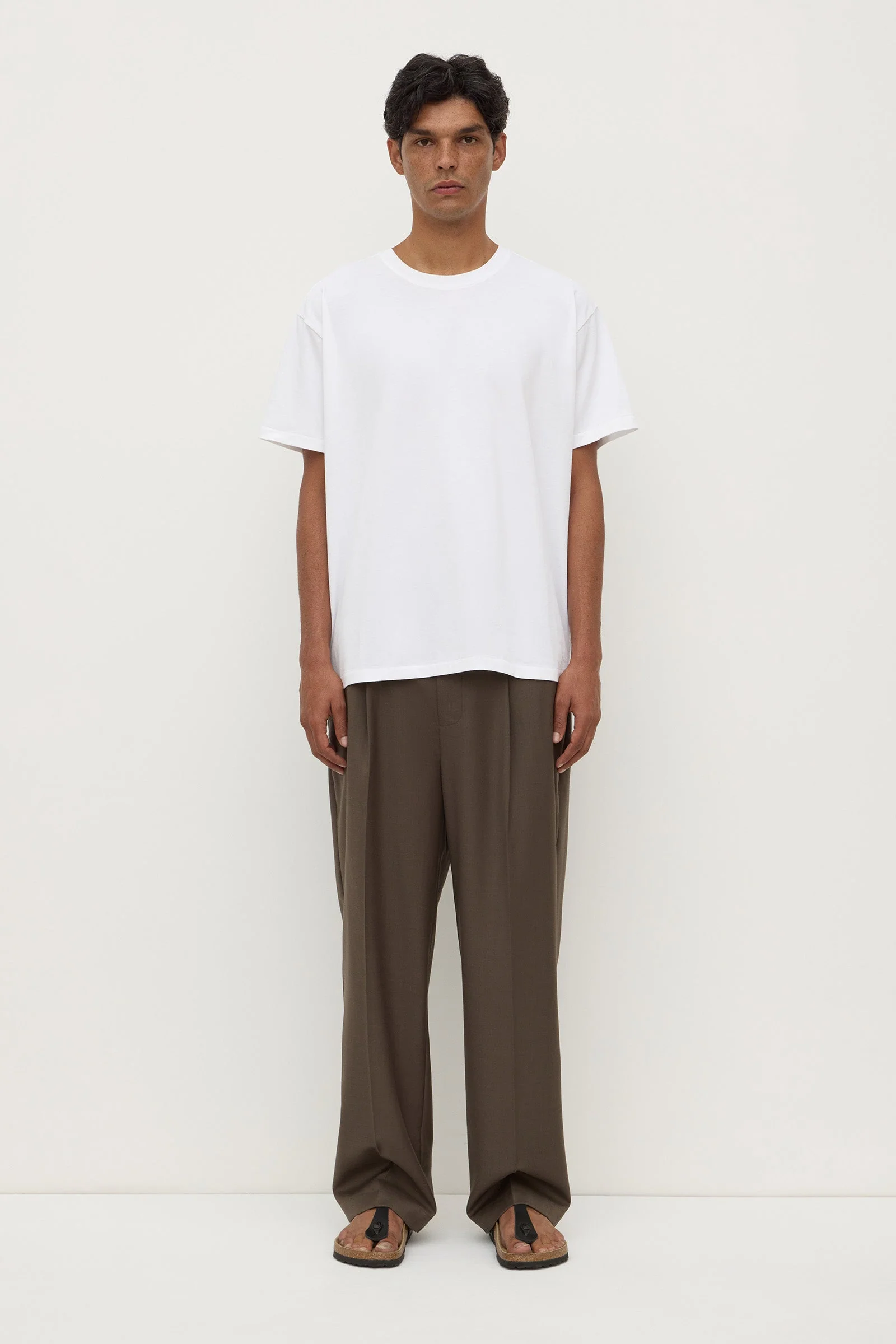 White Cropped Cotton Tee