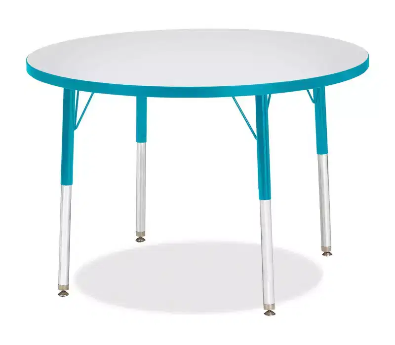 Jonti-Craft Berries Adult Height Color Edge Round Table (36 x 36) in Blue