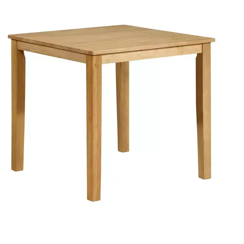 Kings Brand Furniture - Kurmer Square Solid Wood Dining Room Kitchen Table, Natural Oak
