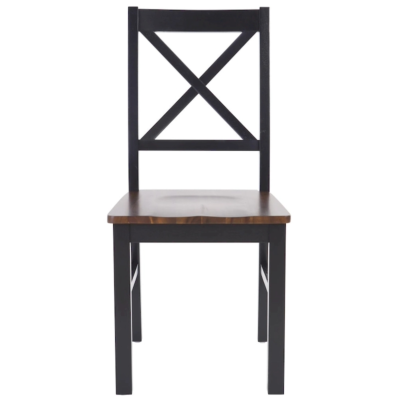SAFAVIEH Concetta White/Natural Dining Chair - 17.5 W x 19.5 L x 37 H - 18W x 20D x 37H
