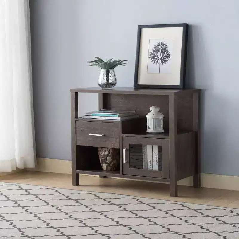 Brassex Athena Storage Cabinet Walnut Oak