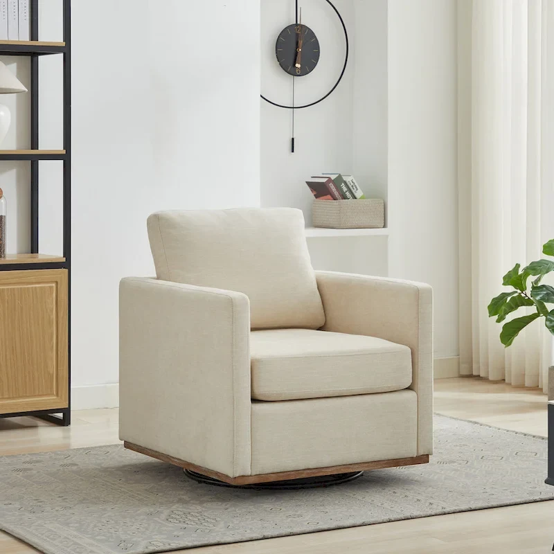Modern Chenille Swivel Accent Chair