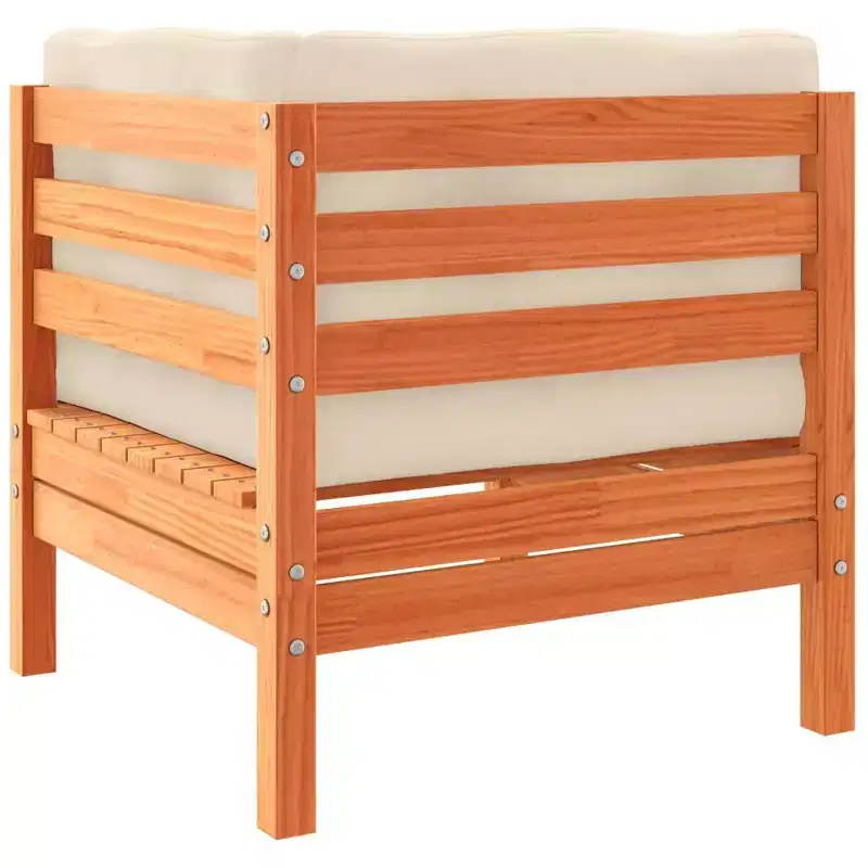 vidaXL Patio Sofa Set Wax brown Solid pine wood Large Modular
