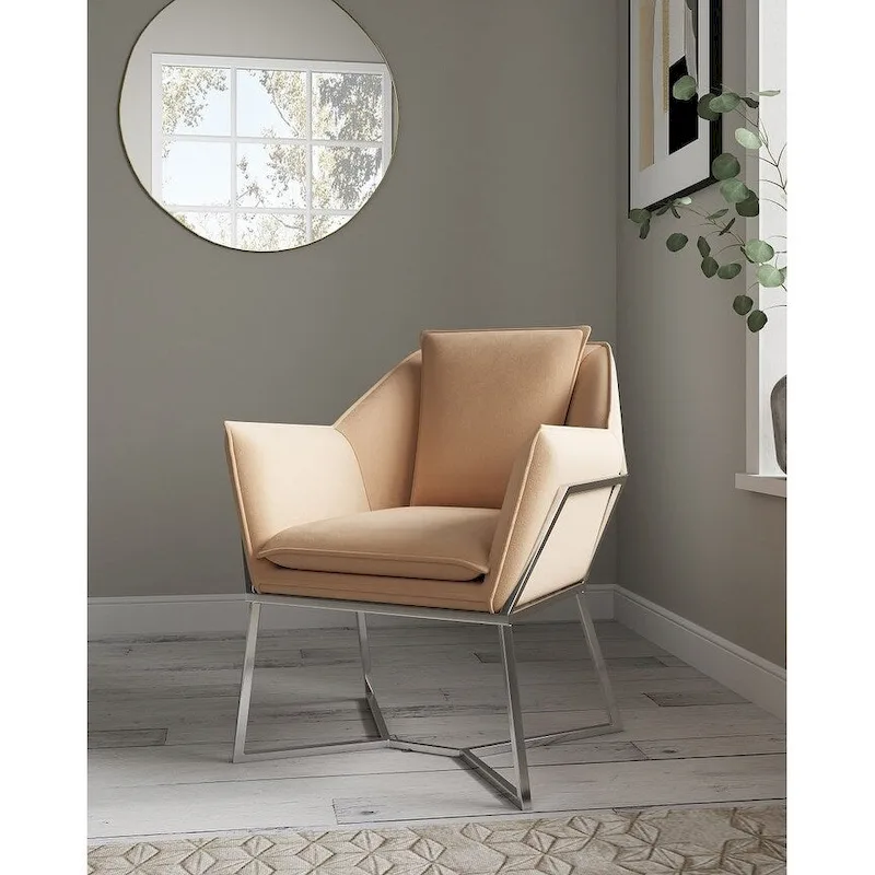 Origami Velvet Accent Chair