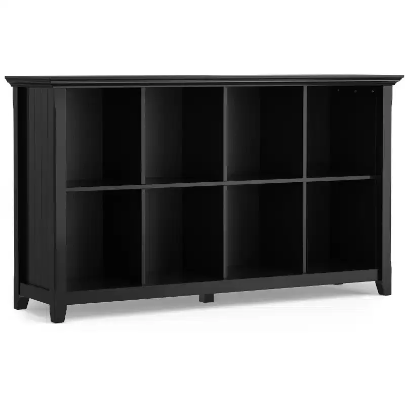 Normandy SOLID WOOD 57 inch Wide Transitional 8 Cube Storage Sofa Table