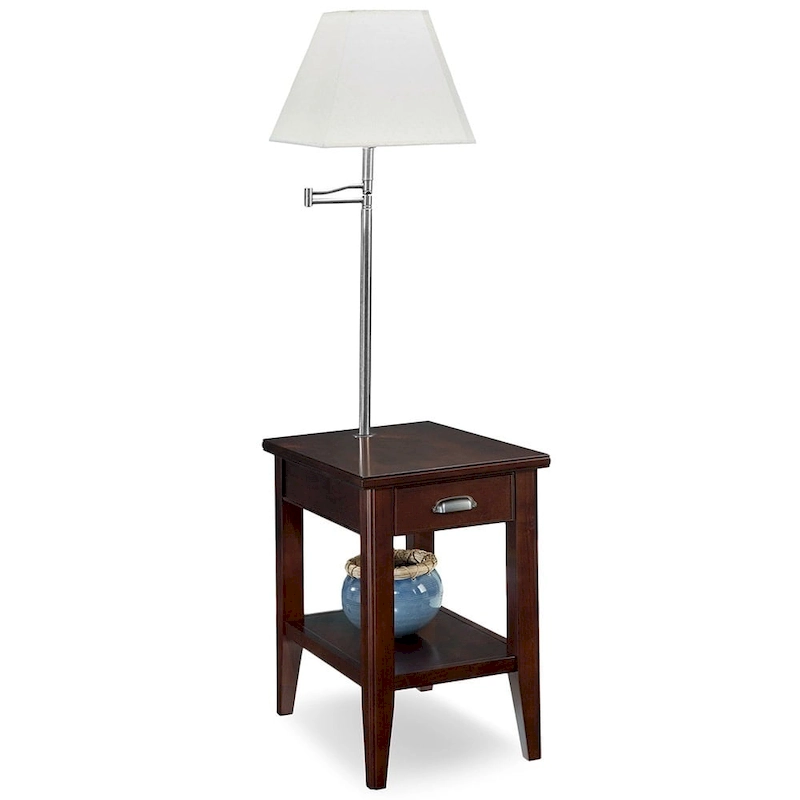 Leick Home Laurent One Drawer Swing Arm Lamp Side Table