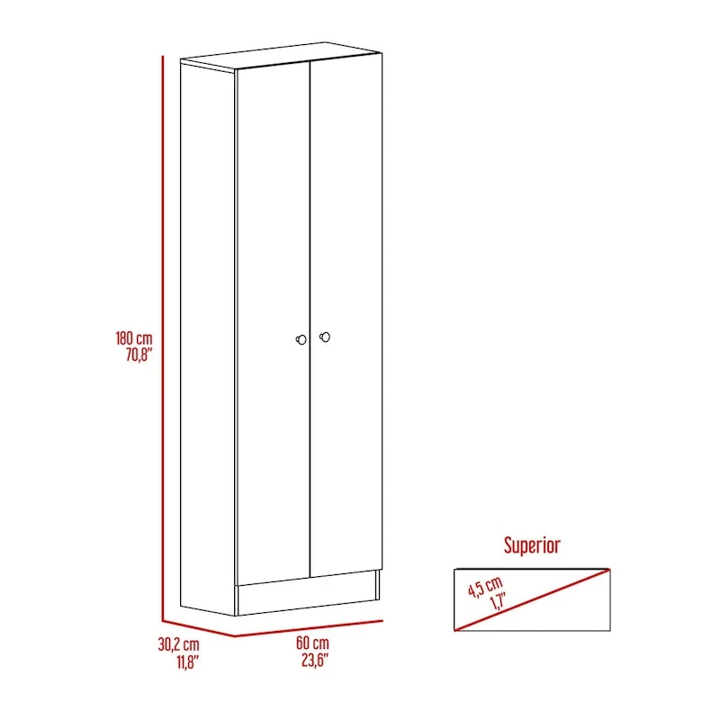 23.6 in. W x 71.1 in. H Freestanding Linen Cabinet with 5 Shelves