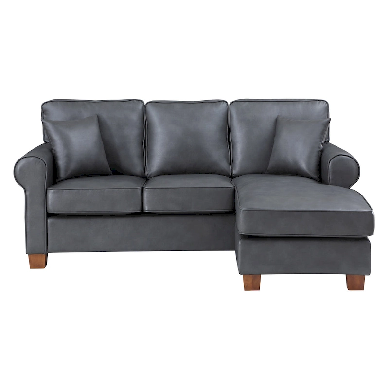Rylee Rolled Arm Sectional with Pillows