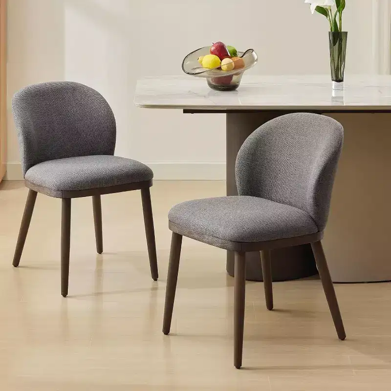 Dining Chairs Set of 2, Wood Legs Modern Upholstered,Ergonomic Back Support,265Lbs Capacity for Kitchen Dining Room Restaurant