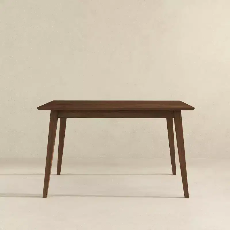 47 Modern Style Solid Wood Rectangular Dining Table  Modern Beveled-Edge Breakfast Table, Seats 4