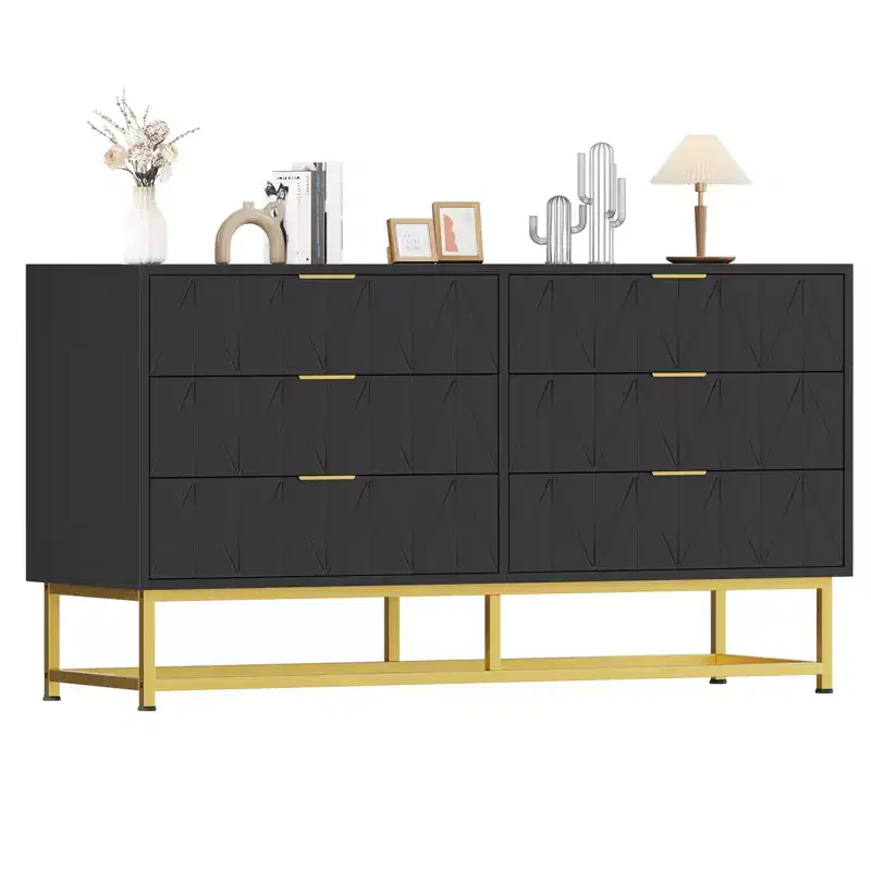 6-Drawer Small Dresser - Modern Chest w/Storage, Compact Nightstand & Organizer for Bedroom/Living Room