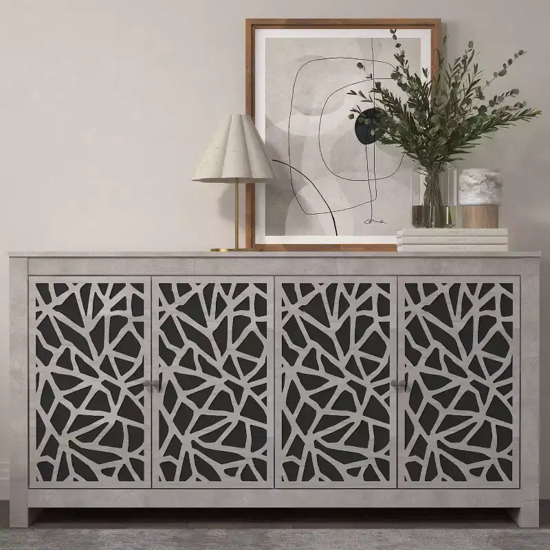 Galano Culbreath 4 Door Sideboard - Dusty Grey Oak