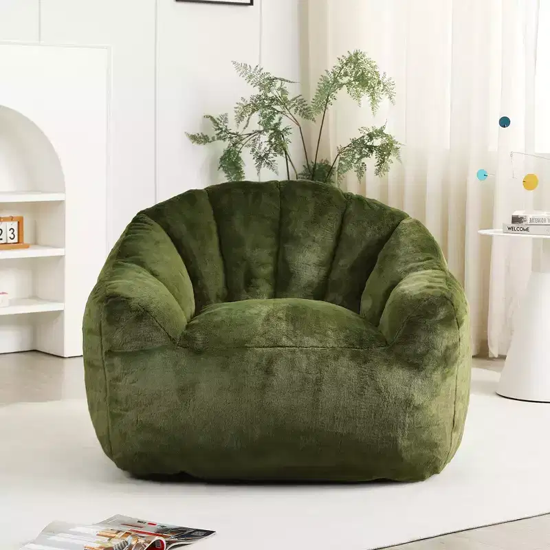 MAYEERTY Bean Bag Sofa Chair with Armrests High Density Foam Lazy Comfortable for Adults Living Room Bedroom Reading Nook