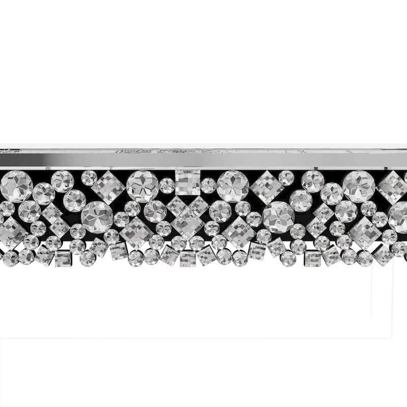 Glam Console Table Entryway Table with Crystal Frame