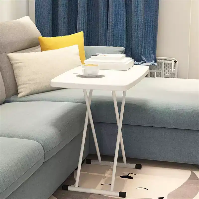 Plastic Personal Foldable Tables, Adjustable Rectangular Dining Table, Simple Bedside Square Table, for Party, Picnic Indoor, Outdoor, Camping