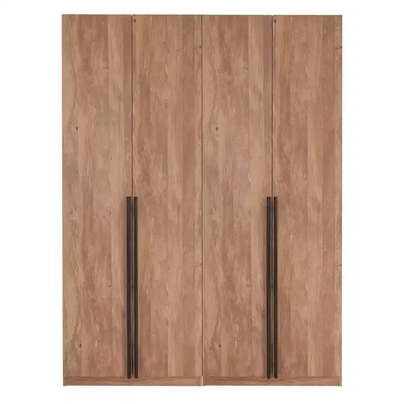 Manhattan Comfort 2pc Lee 4 Door and 8 Shelf Module Wardrobe