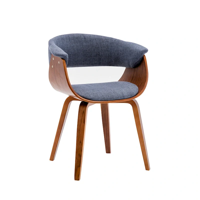 Merin Fabric Dining Chair with Wooden Legs