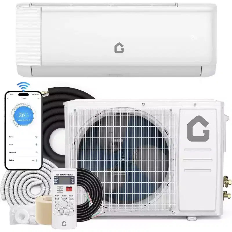 18000 BTU Wifi Mini Split AC, 19 SEER2 208-230V Inverter Ductless Wall AC w/WiFi & Alexa Compatible