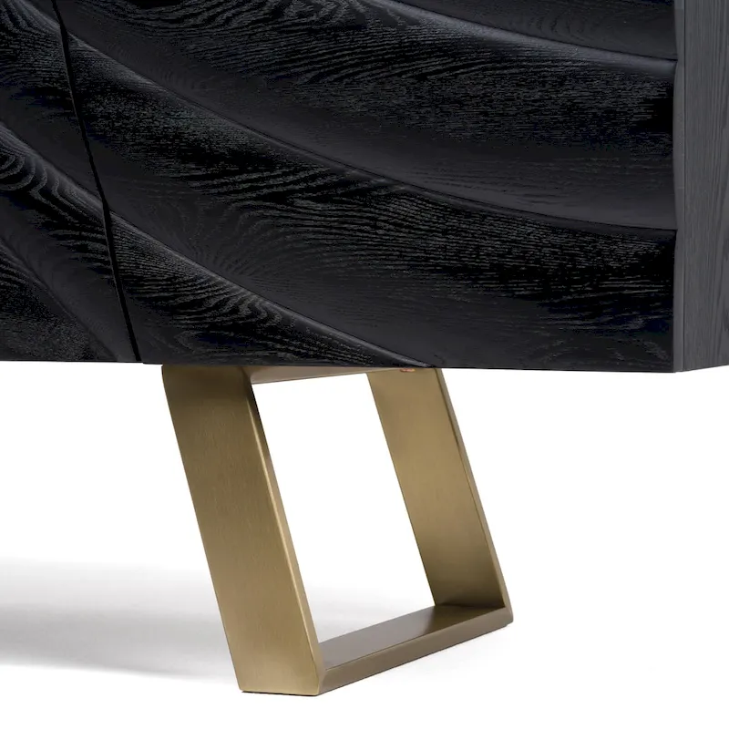 Modrest Finley Mid-Century Black & Gold Buffet