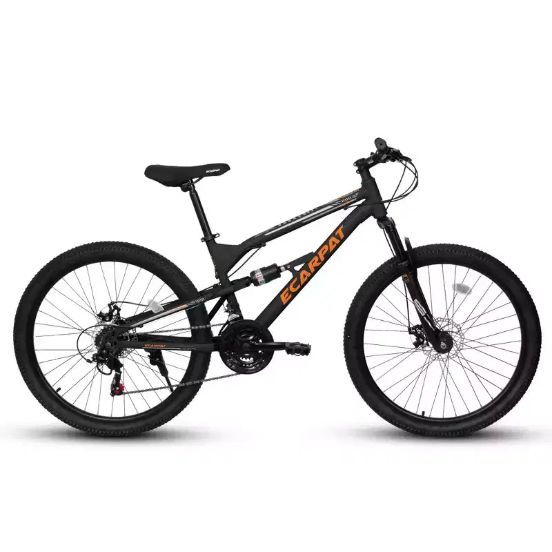 NAYSAYE Bicycle 26 Inch Steel Frame 21 Speed Mountain Bike with Dual Suspension Adult Bike for Outdoor Riding, Black, 67*25*40