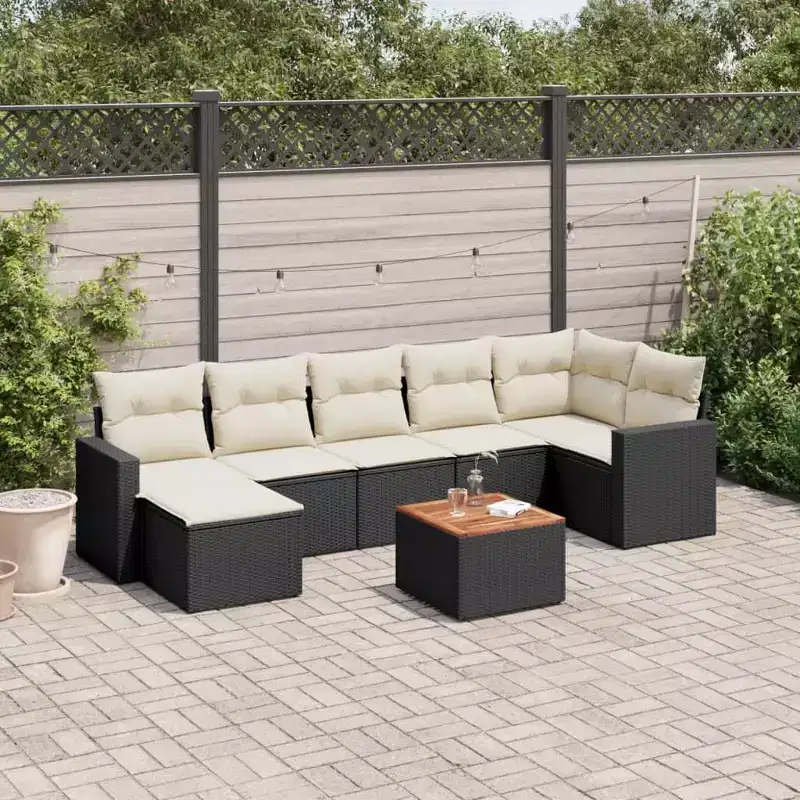 vidaXL Snazzy Garden Sofa Set with Cushions