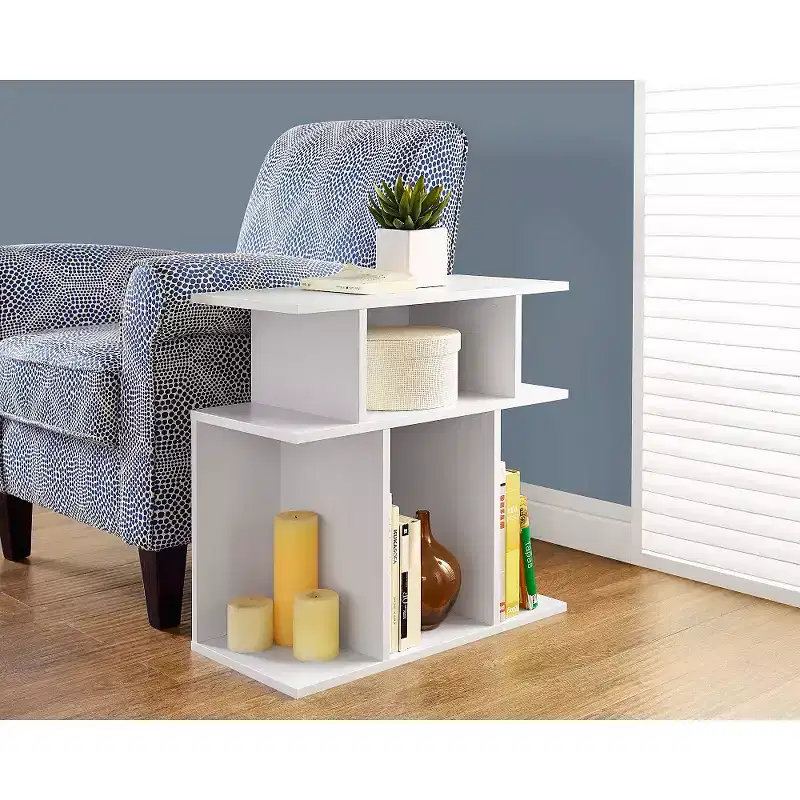 End Table with Shelves White - EveryRoom