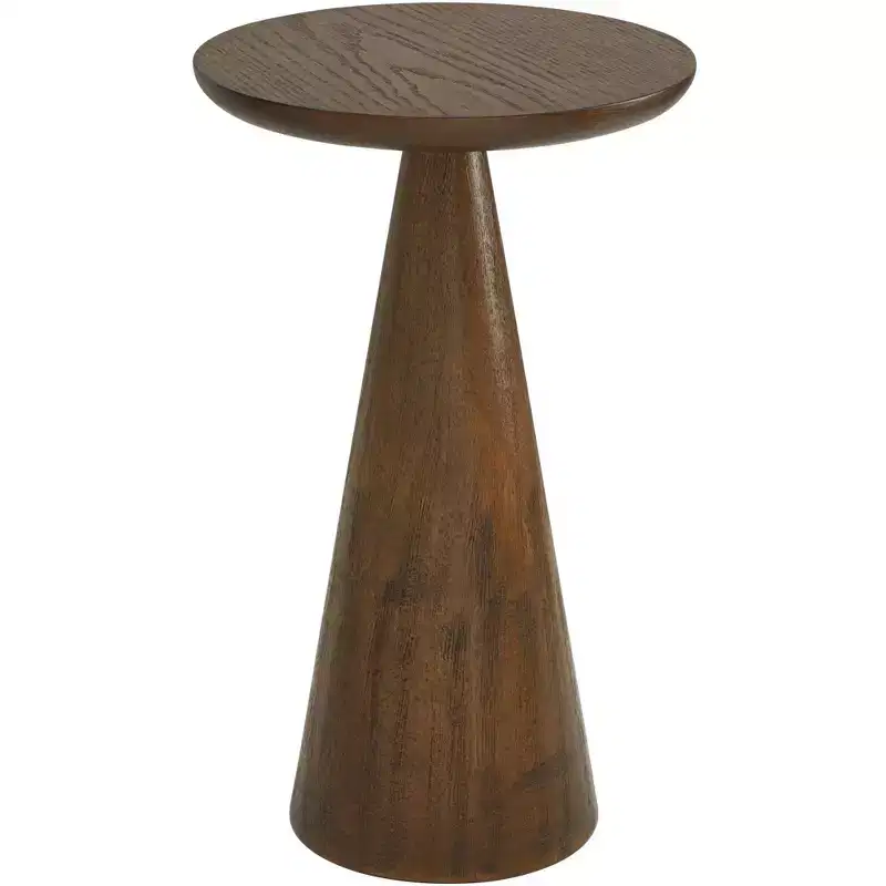 Regency Hill Owen 20 High Rustic Modern Walnut Finish Wood Side Table
