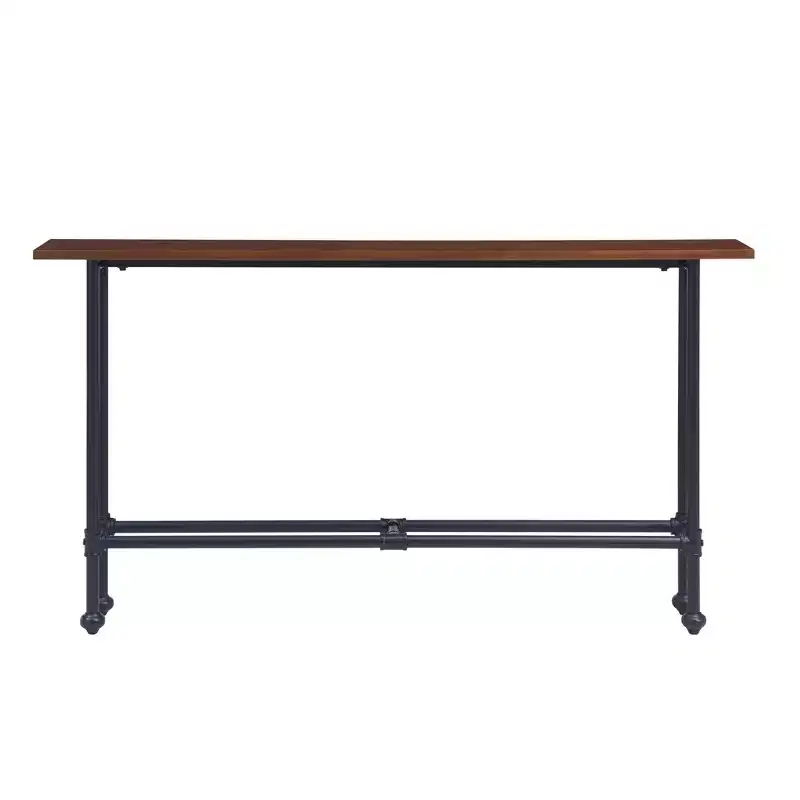 HomeRoots 56 Espresso and Black Console Table