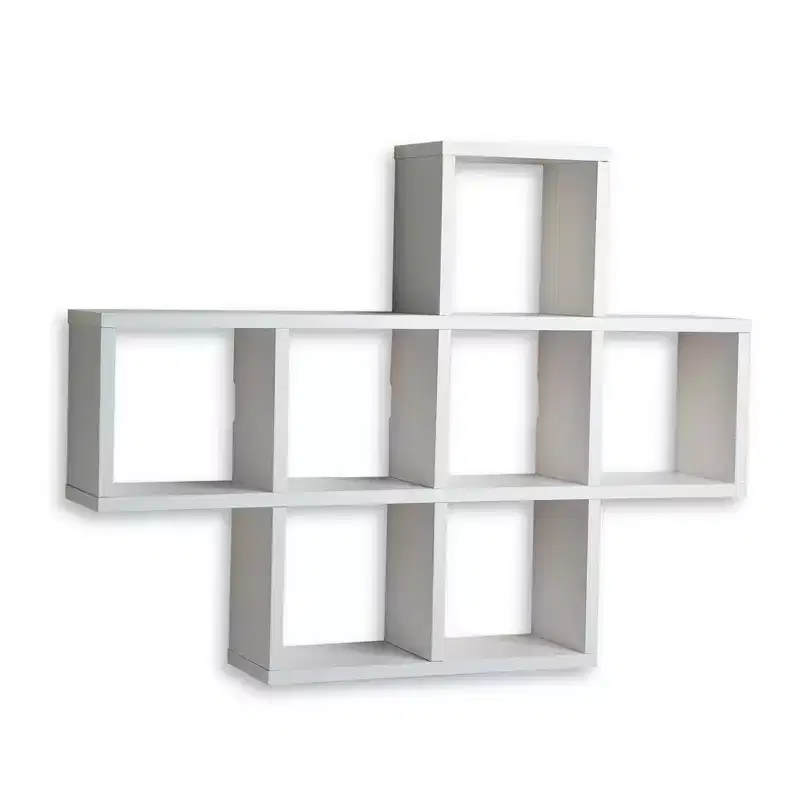 Danya B Cubby Laminated Veneer Shelving Unit White