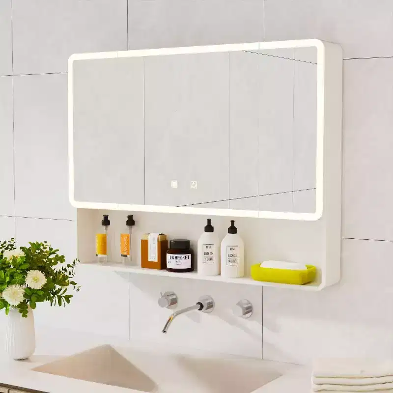 GDFStudio Ferguson Modern 35.5x 27.5 Aluminum-Plastic Bathroom Medicine Cabinet