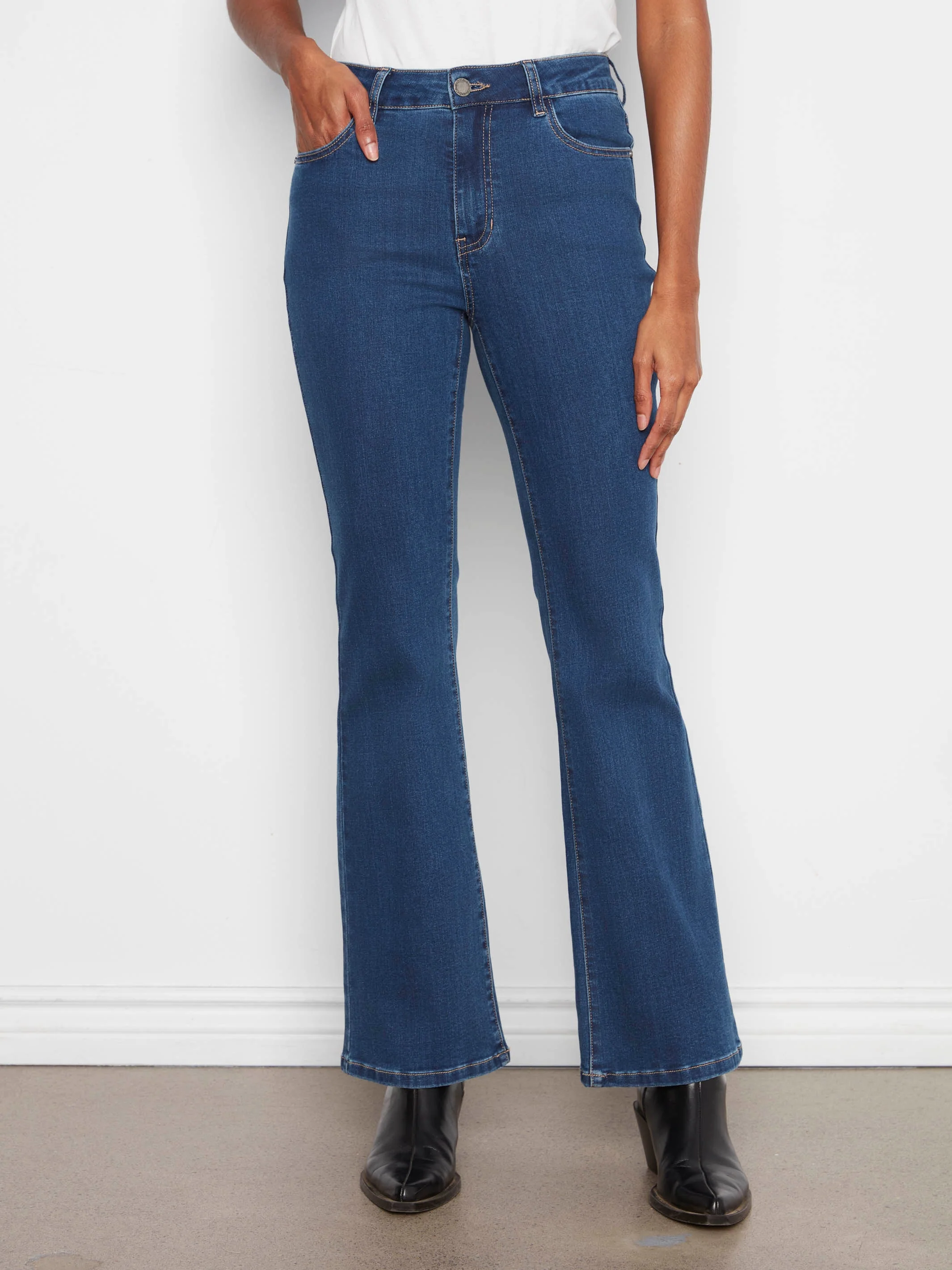 Flare Leg Jeans - Indigo