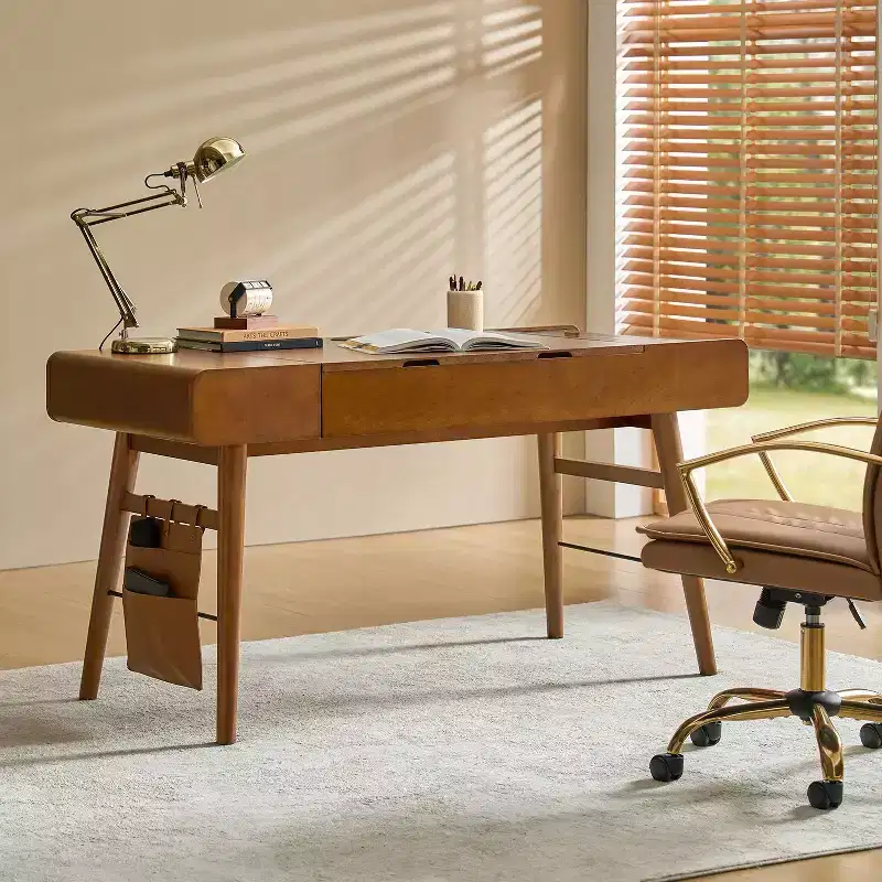 Vince Mid-Century Modern 60 Desk with Height Adjustable Desktop|HULALA HOME-ACORN